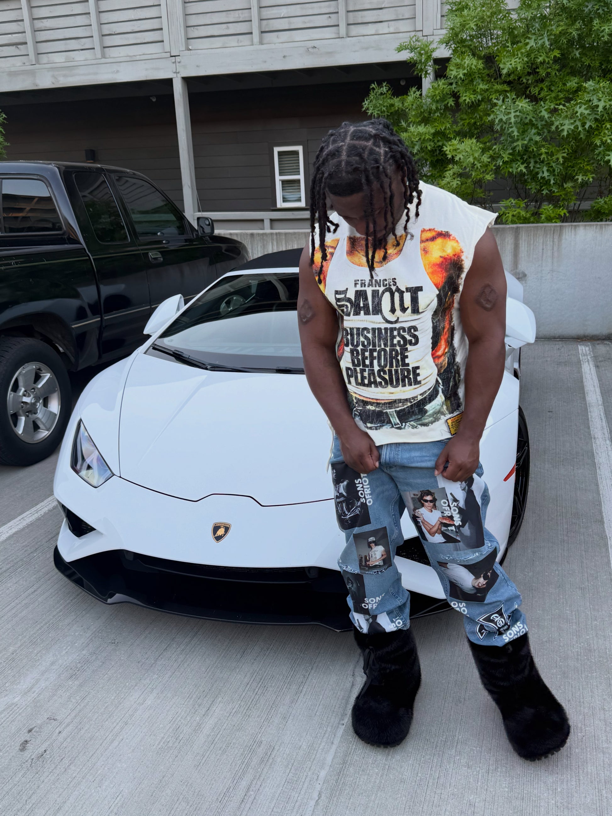 “BUSINESS BEFORE PLEASURE” Sleeveless Tee