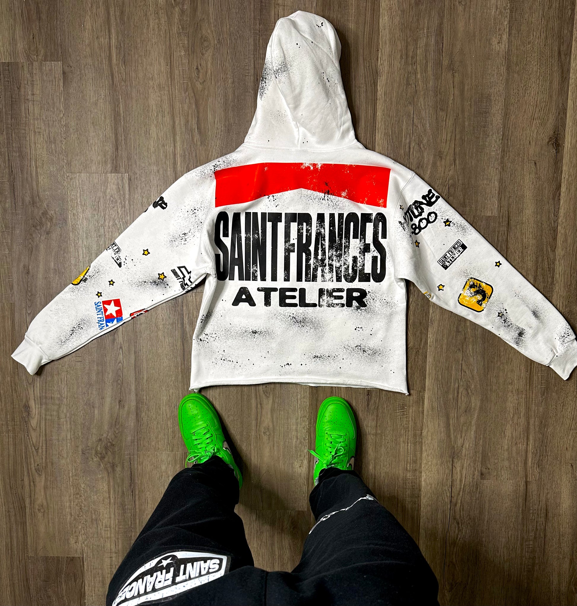 White Moto Racing Hoodie