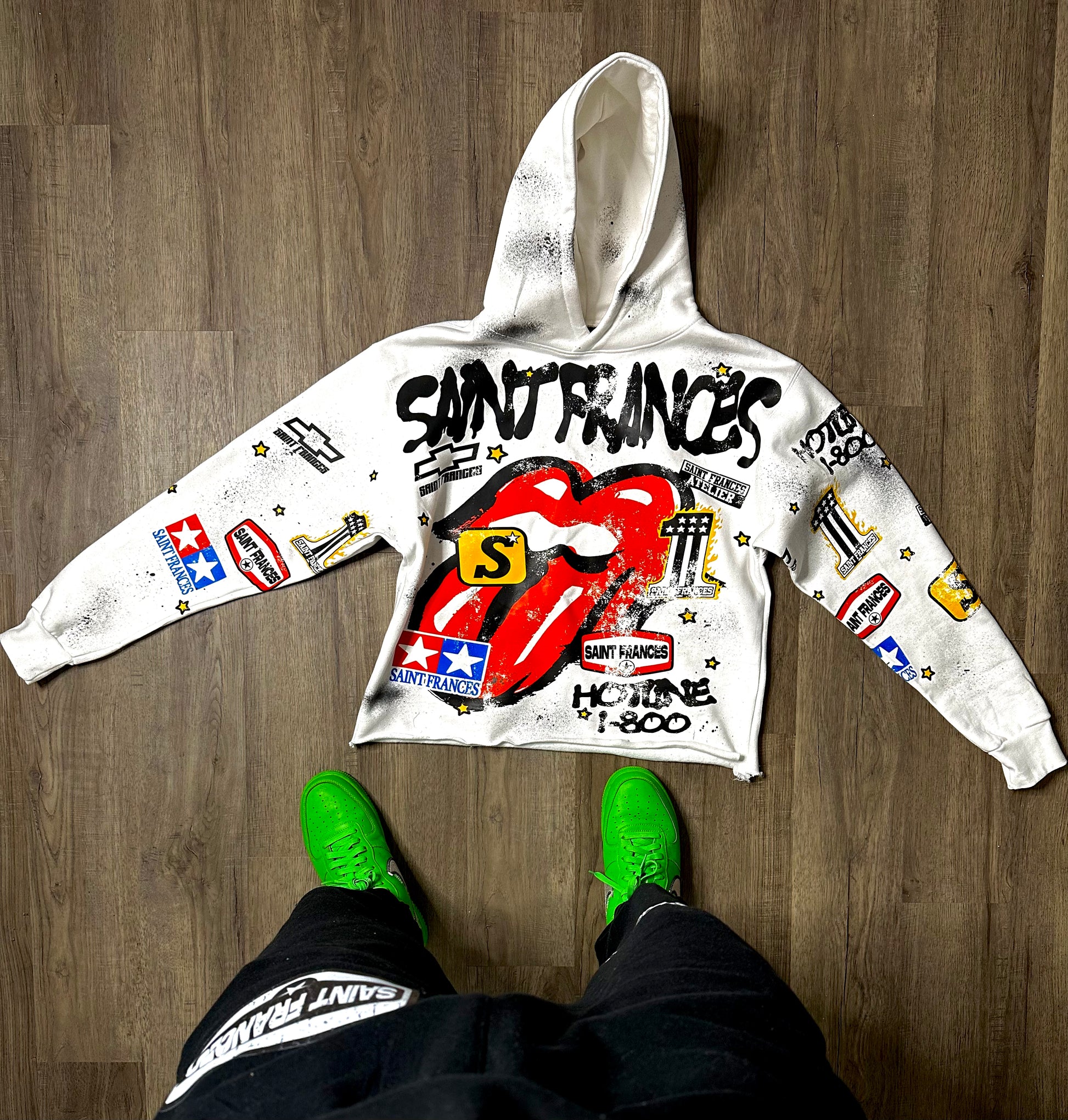 White Moto Racing Hoodie