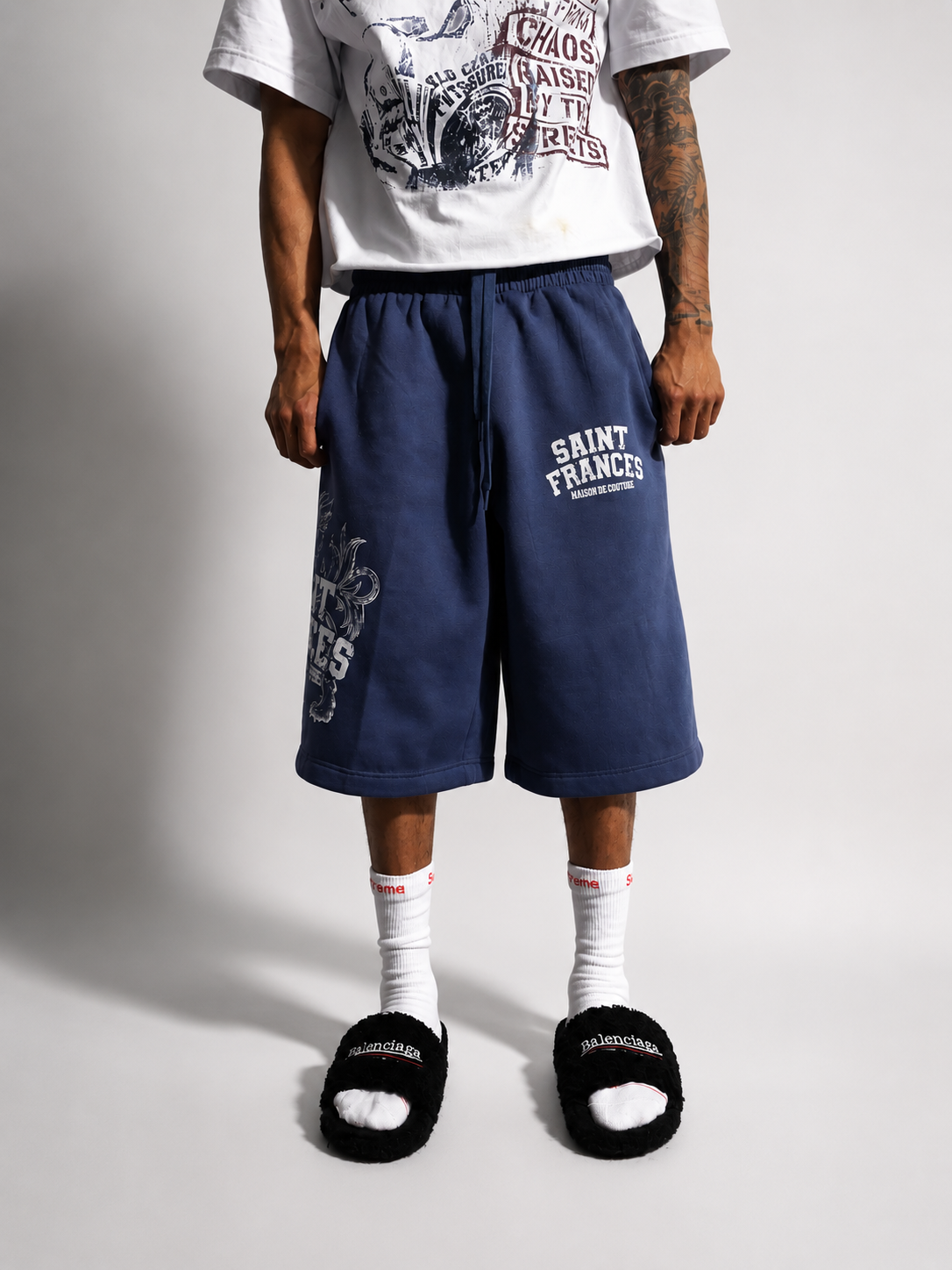Navy Essential 3/4 Jorts