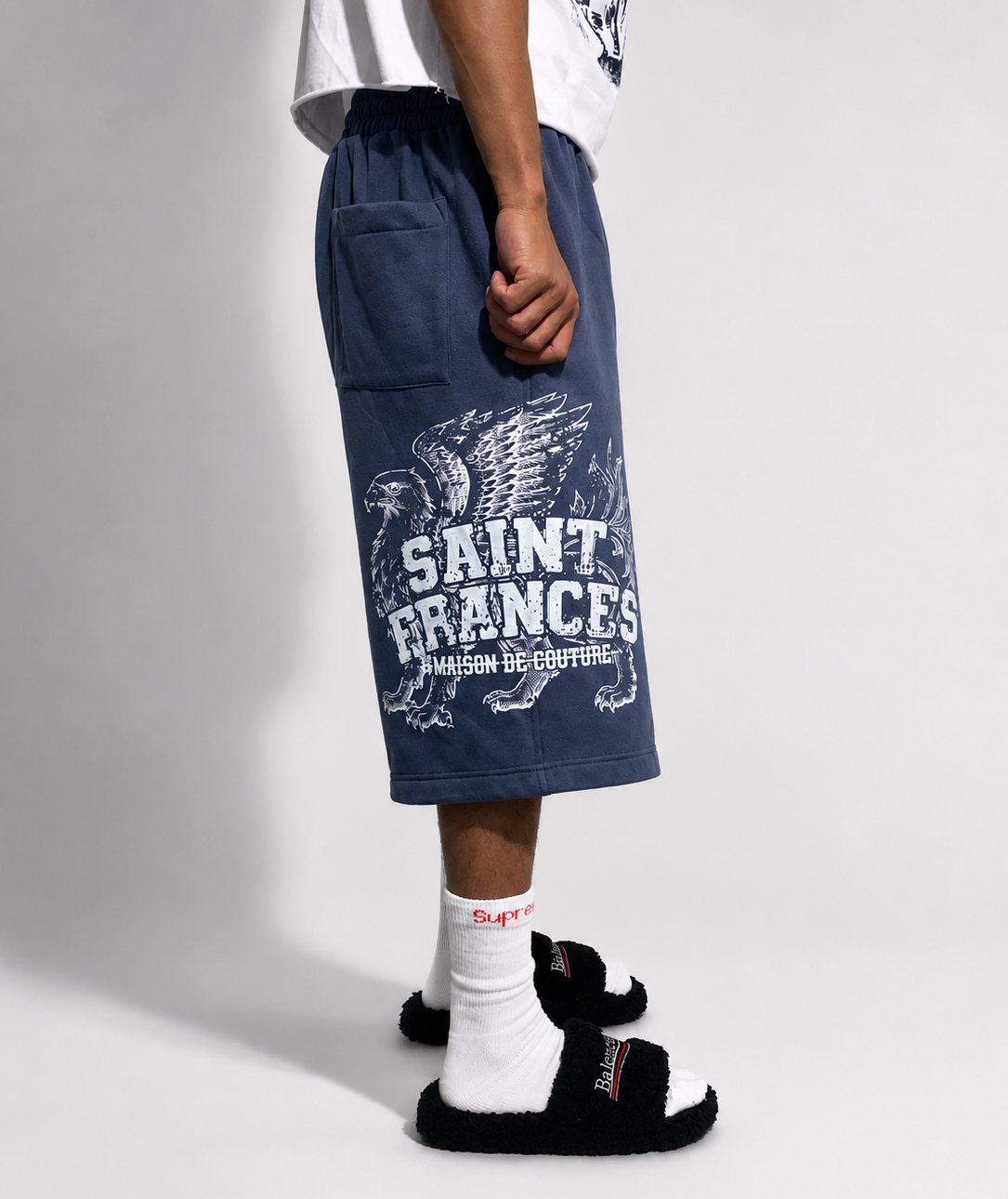 Navy Essential 3/4 Jorts